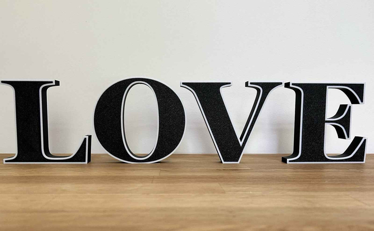Large Love Capital Letters Word Display Ornament Home Shelf Decoration