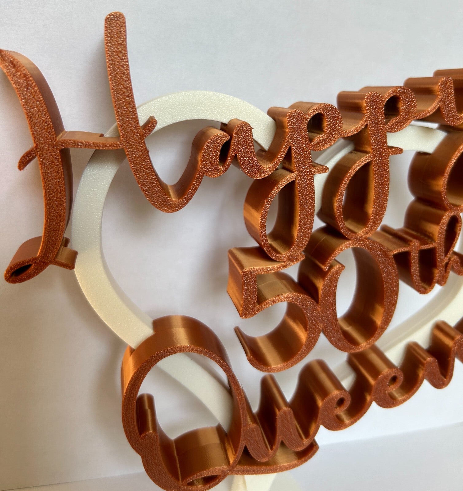 Personalised 50th 40th Birthday Gift Decoration for her him wife husband - Poppy Kate Designs