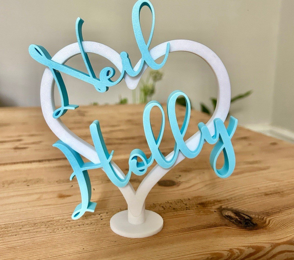 Custom Made Engagement Anniversary Gift Love Heart Present Names Wedding - Poppy Kate Designs