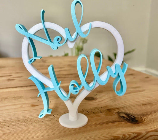 Custom Made Engagement Anniversary Gift Love Heart Present Names Wedding - Poppy Kate Designs