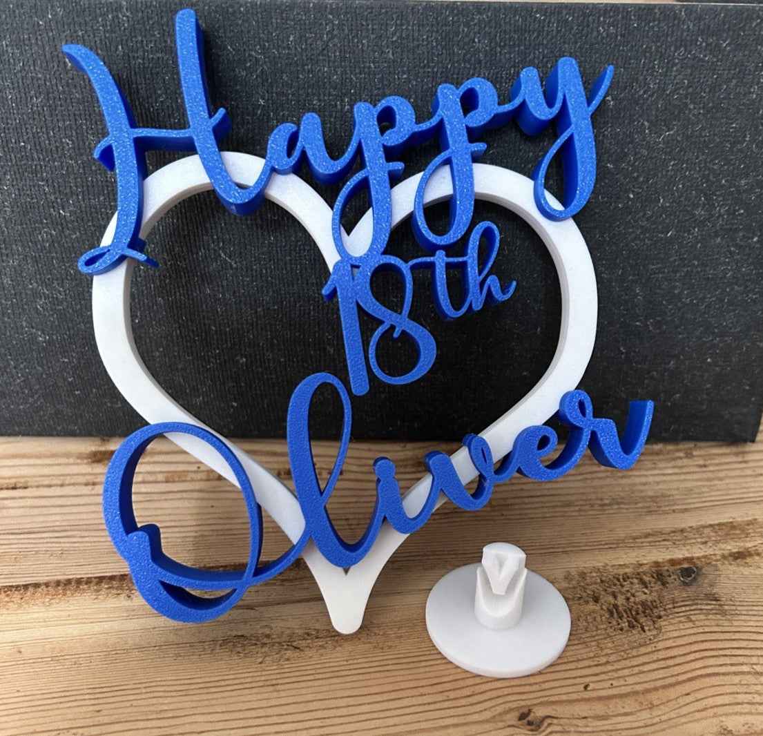 Personalised 18th 21st Birthday Boys Son Grandson Nephew Gift Decoration