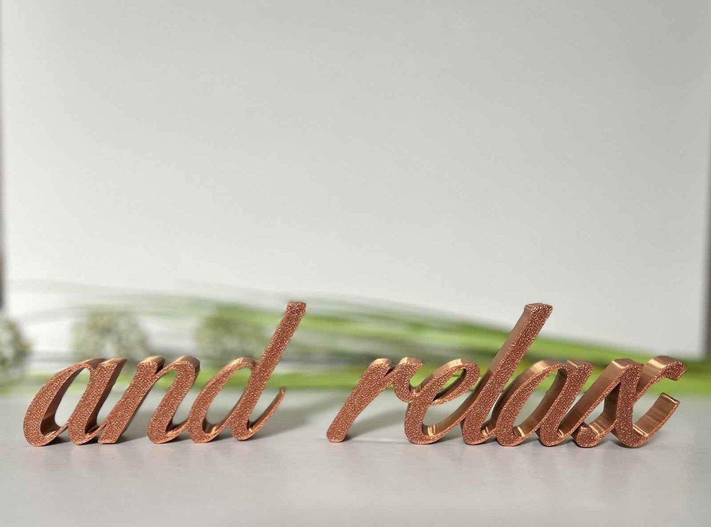 And Relax Sign Word Freestanding Letters Ornament Home Gift Freestanding