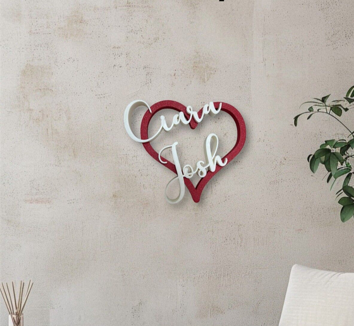 Personalised Gift for Boyfriend Him Girlfriend Partner Heart Husband Her Fiance - Poppy Kate Designs