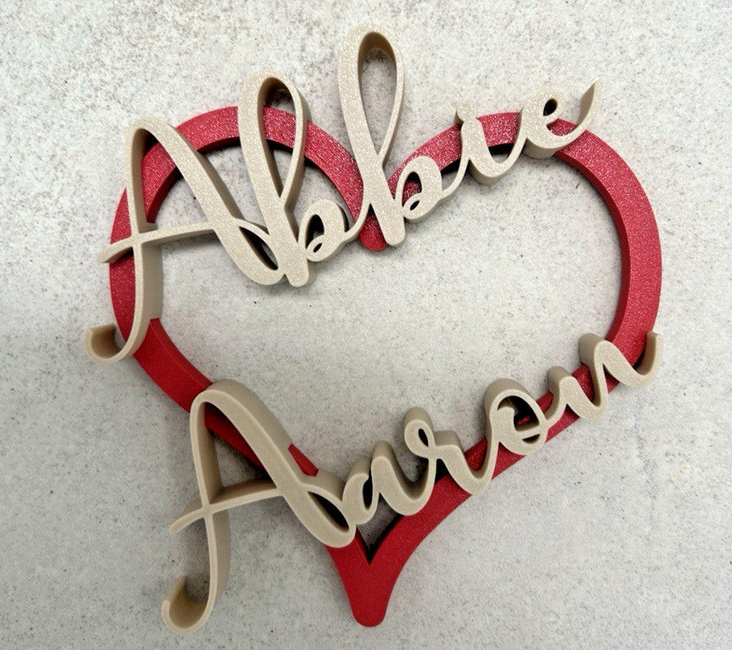 Custom Made Engagement Anniversary Gift Love Heart Present Names Wedding - Poppy Kate Designs