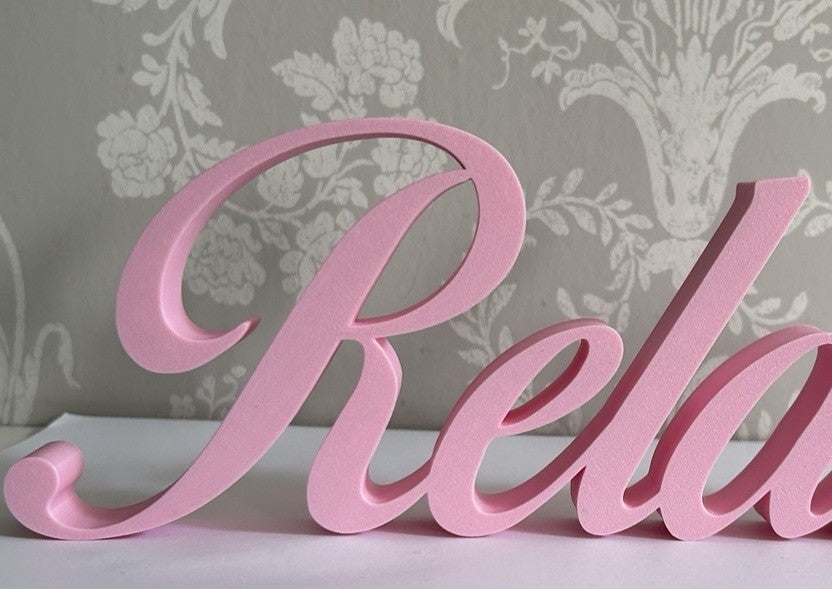 Personalised Name Plaque Any Word Gift Display Made To Order Girls Boys Custom - Poppy Kate Designs
