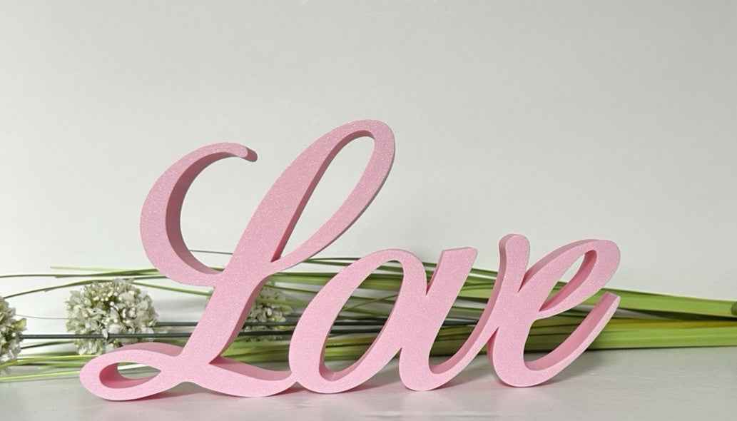 Love Word Freestanding Letters Sign Word Letters ornament or Wall Decoration