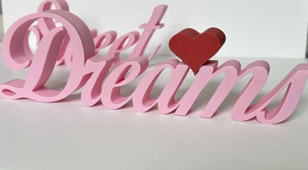 Sweet Dreams Sign Freestanding Gift for Home Decor Bedroom Ornament Decoration