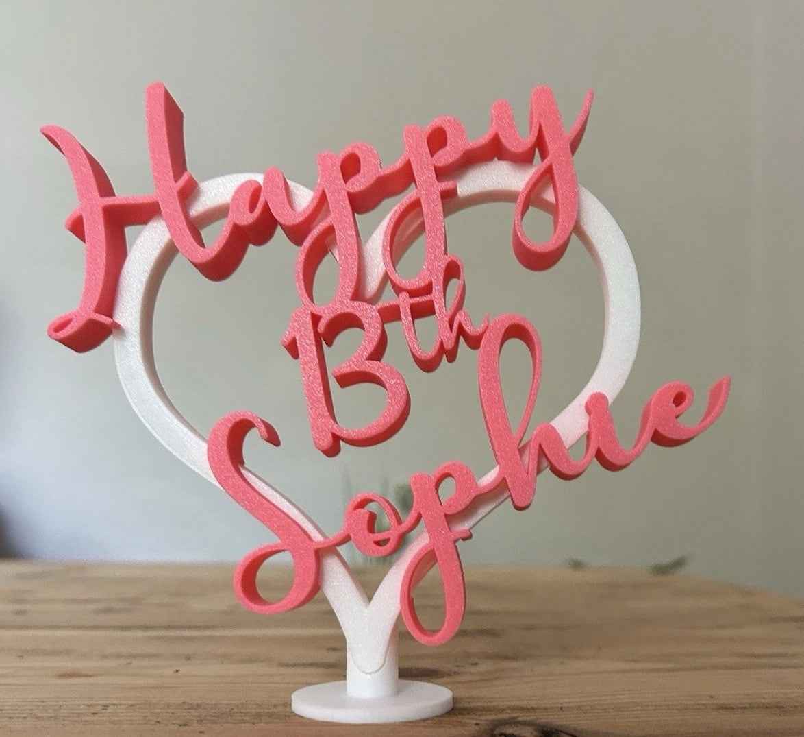 Personalised 13th 14th 15th Birthday Gift Girls Her Present Daughter Decoration