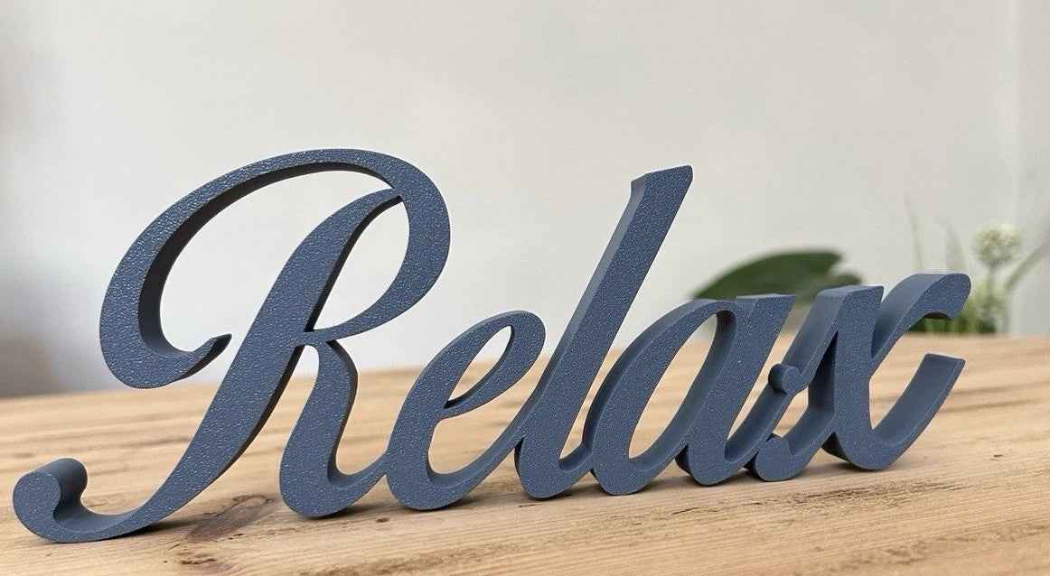 Relax Sign Word Letters Ornament Freestanding Word New Home Gift