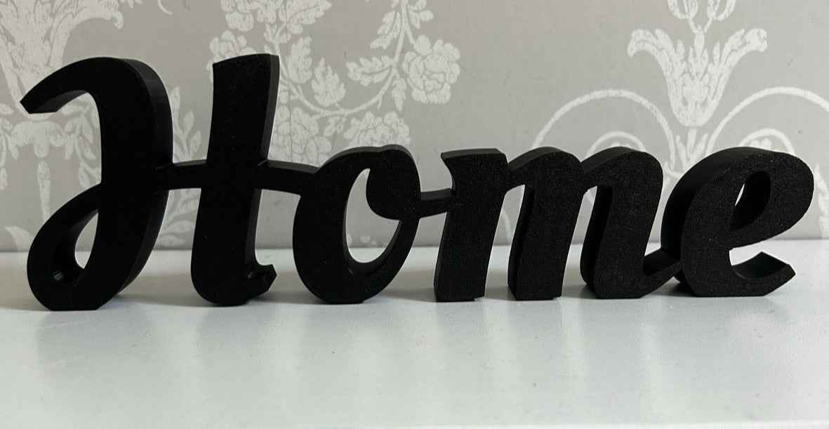 Home Word Freestanding Sign Ornament Black White Letters Home Decoration