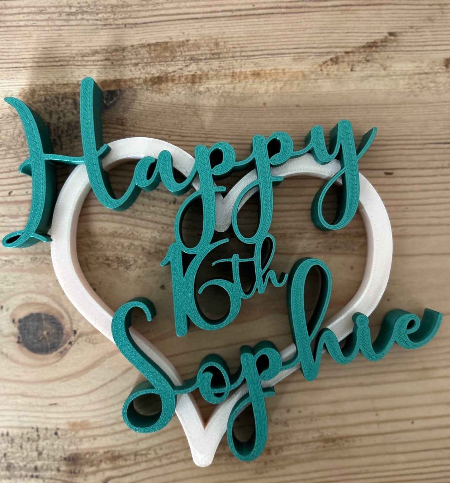 Personalised 16th 15th 14th 13th Birthday Gift Decoration Table Girls Keepsake