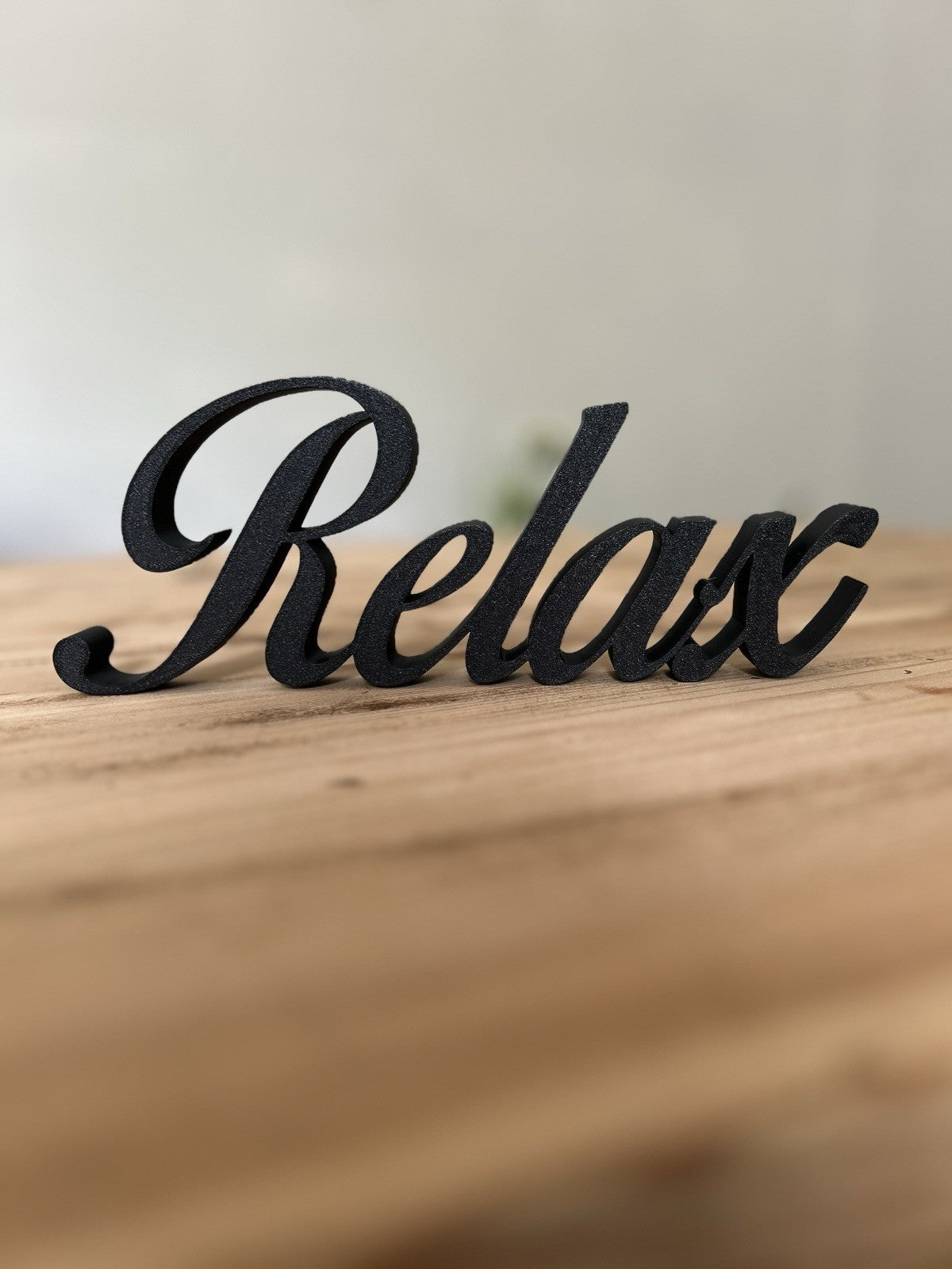 Relax Sign Copper Gold Bronze Word Letters Gift New Room Decoration Freestanding - Poppy Kate Designs