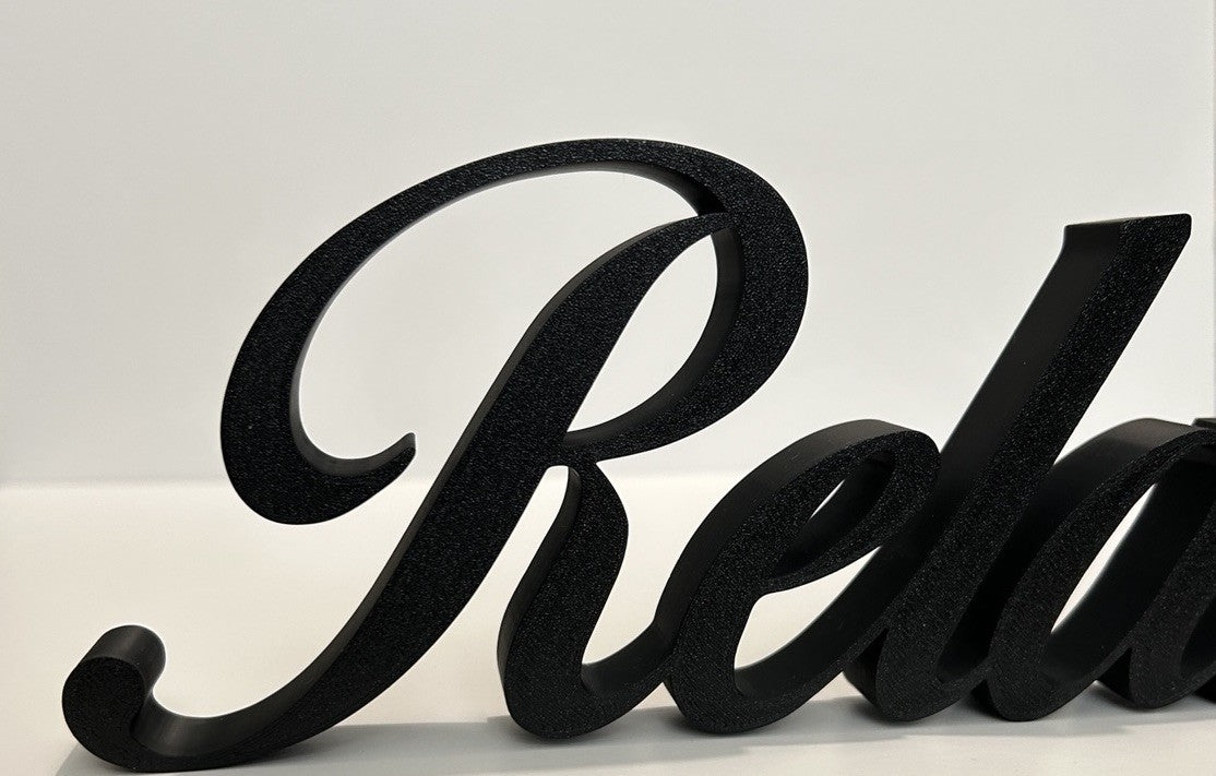 Relax Sign Copper Gold Bronze Word Letters Gift New Room Decoration Freestanding - Poppy Kate Designs