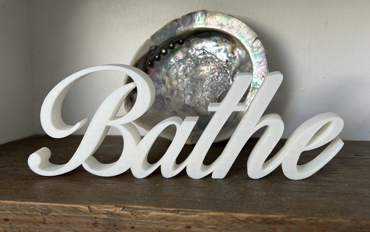 Bathe Sign freestanding Bathroom Ornament Hot Tub Spa  New Home Decoration - Poppy Kate Designs