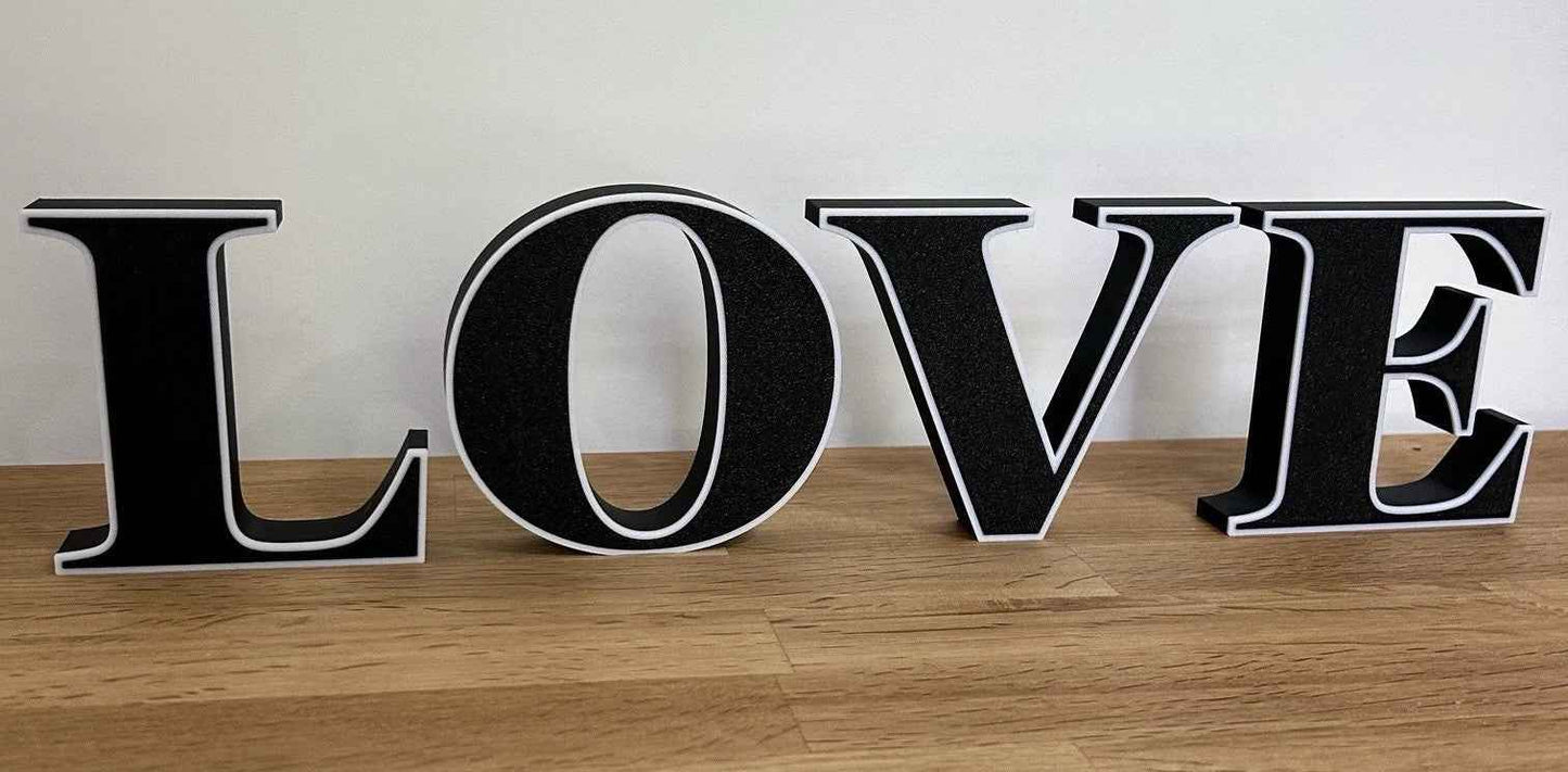 Large Love Capital Letters Word Display Ornament Home Shelf Decoration